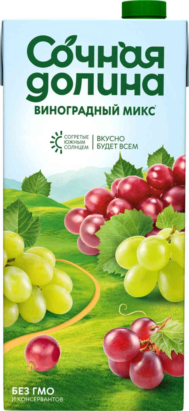 Напиток сокосодержащий Сочная долина Виноградный микс