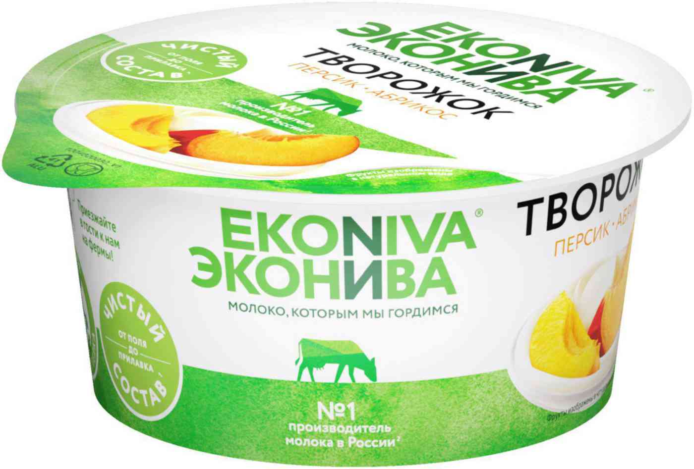 Творожок Эконива с персиком и абрикосом 5%
