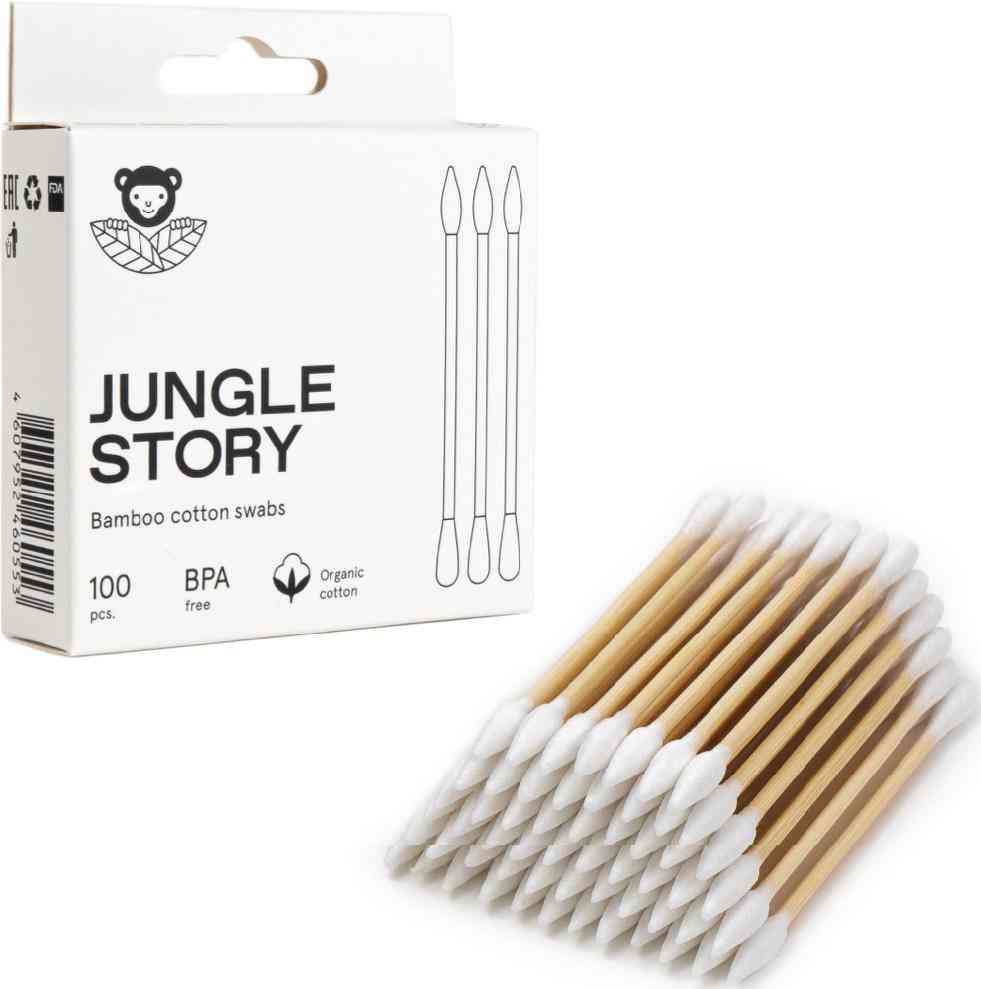Ватные палочки бамбуковые Jungle Story в ассортименте