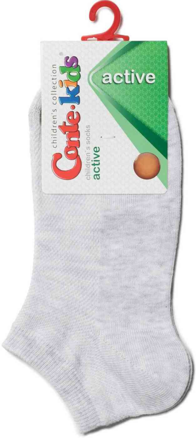 Носки детские Conte Kids Active короткие цвет: светло-серый Conte-kids
