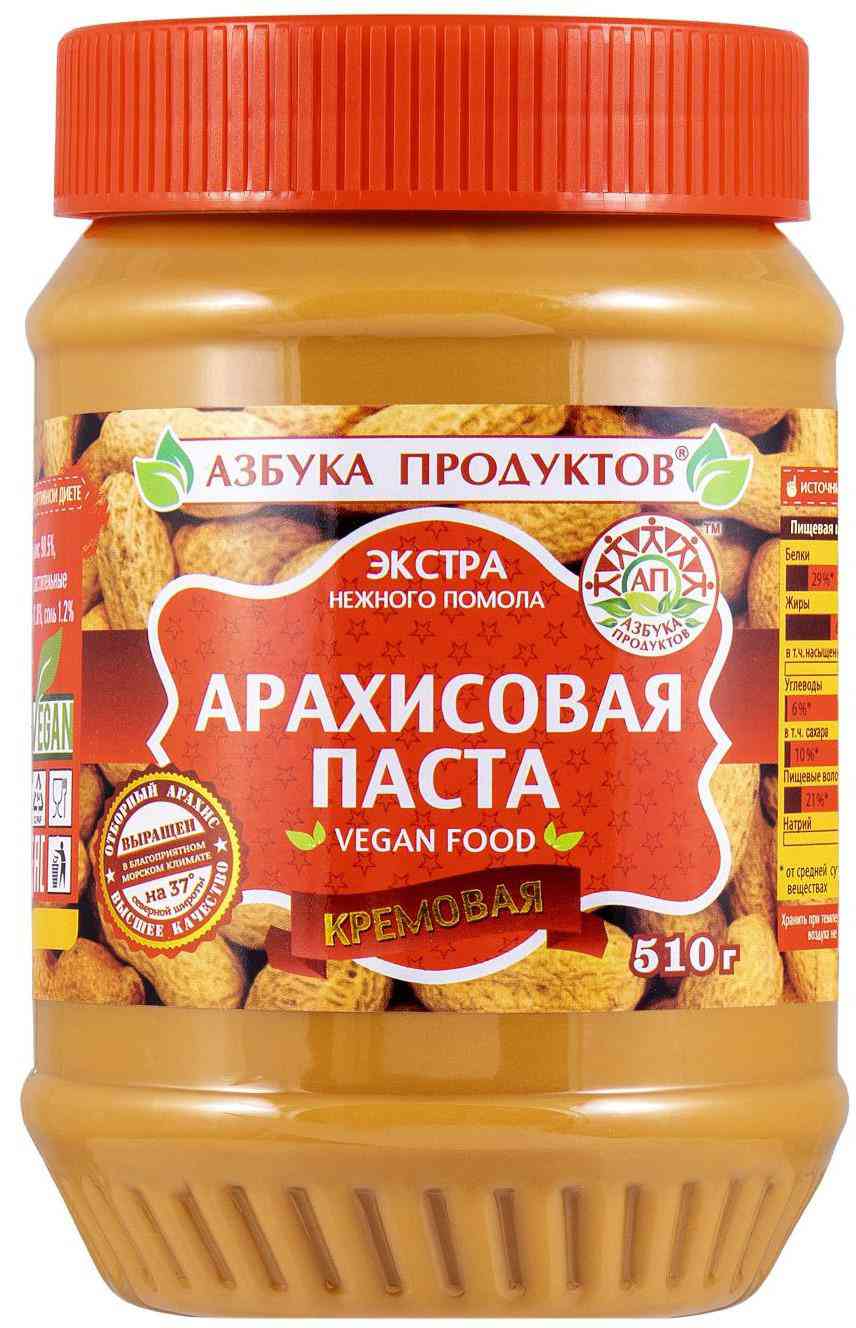 Паста арахисовая кремовая Азбука продуктов Экстра нежного помола