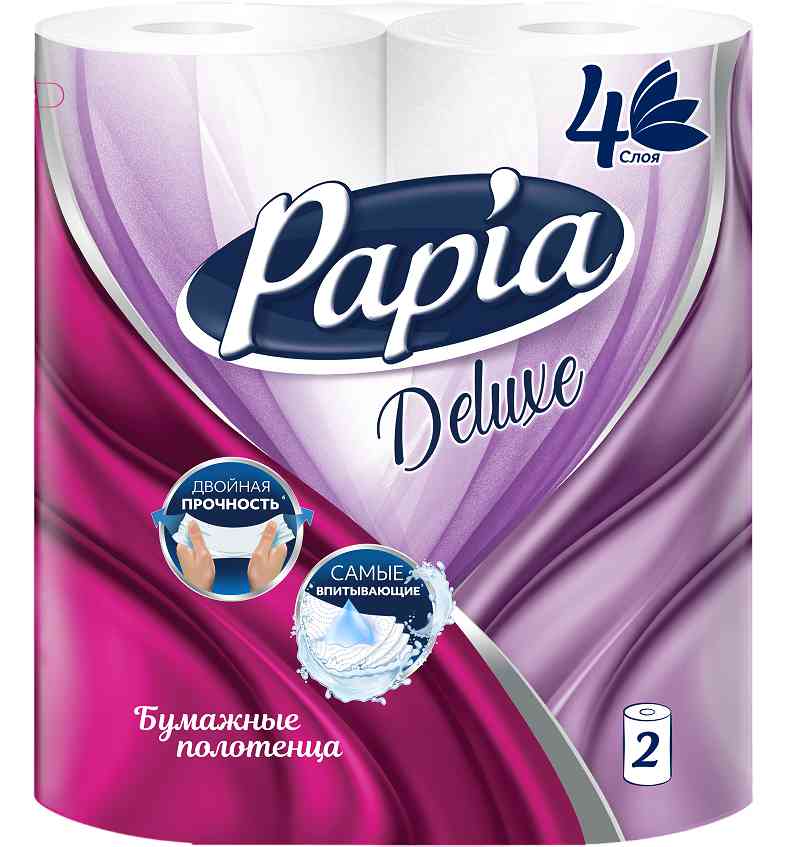 Бумажные полотенца Papia Deluxe 4 слоя