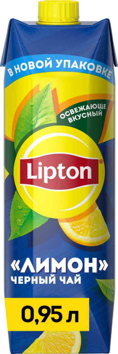 Холодный чай черный Lipton лимон