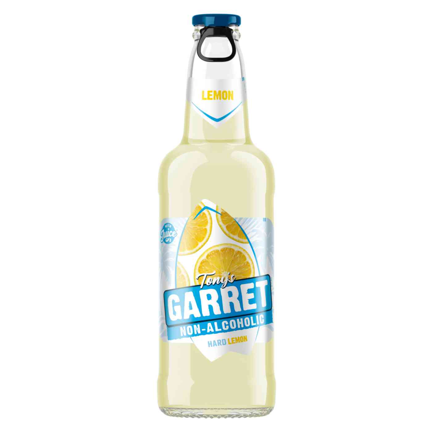 Пивной напиток Tony's Garret Hard Lemon безалкогольный нефильтрованный