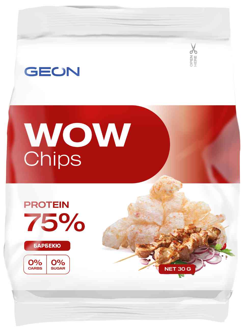 Чипсы протеиновые Geon WOW Chips Барбекю