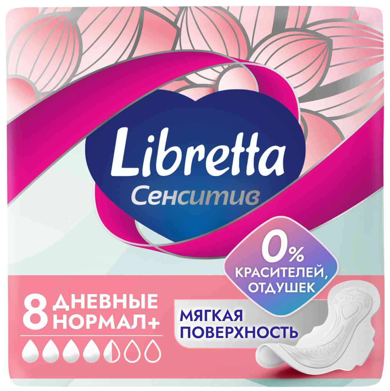 Прокладки гигиенические Libretta Сенситив дневные нормал+
