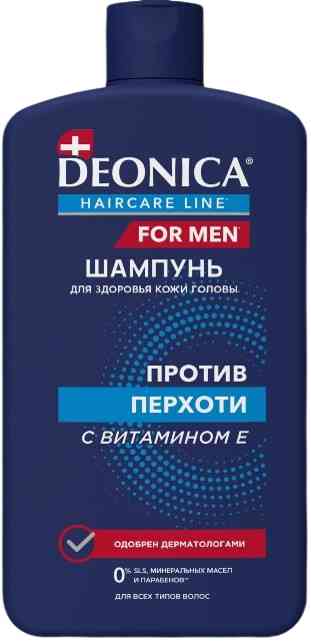 Шампунь для волос Deonica For Men против перхоти с витамином Е