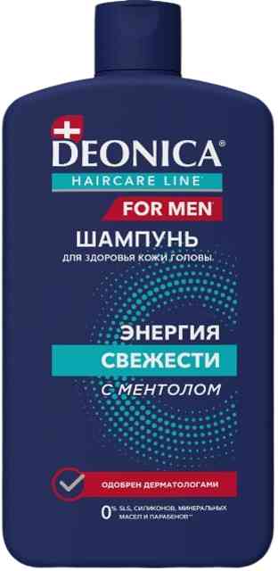 Шампунь для волос Deonica For Men энергия свежести с ментолом