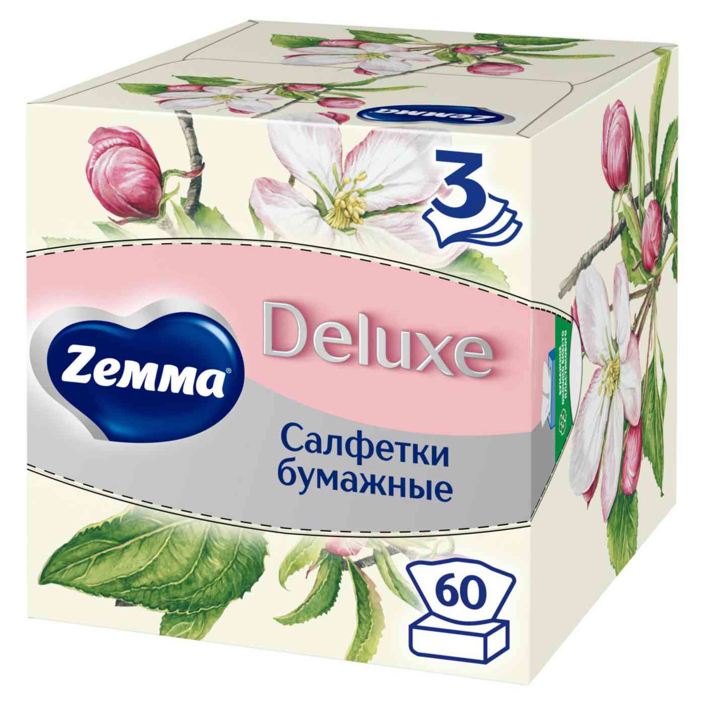 Салфетки бумажные Zemma Deluxe Aroma Collection 3 слоя