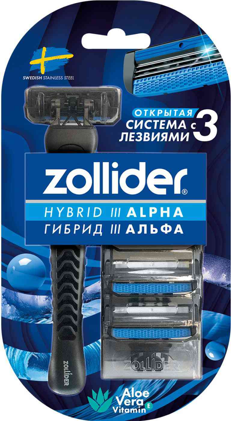 Бритвенный станок Zollider Alpha Hybrid 3 лезвия