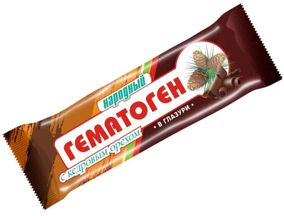Гематоген Народный кедровый орех в глазури