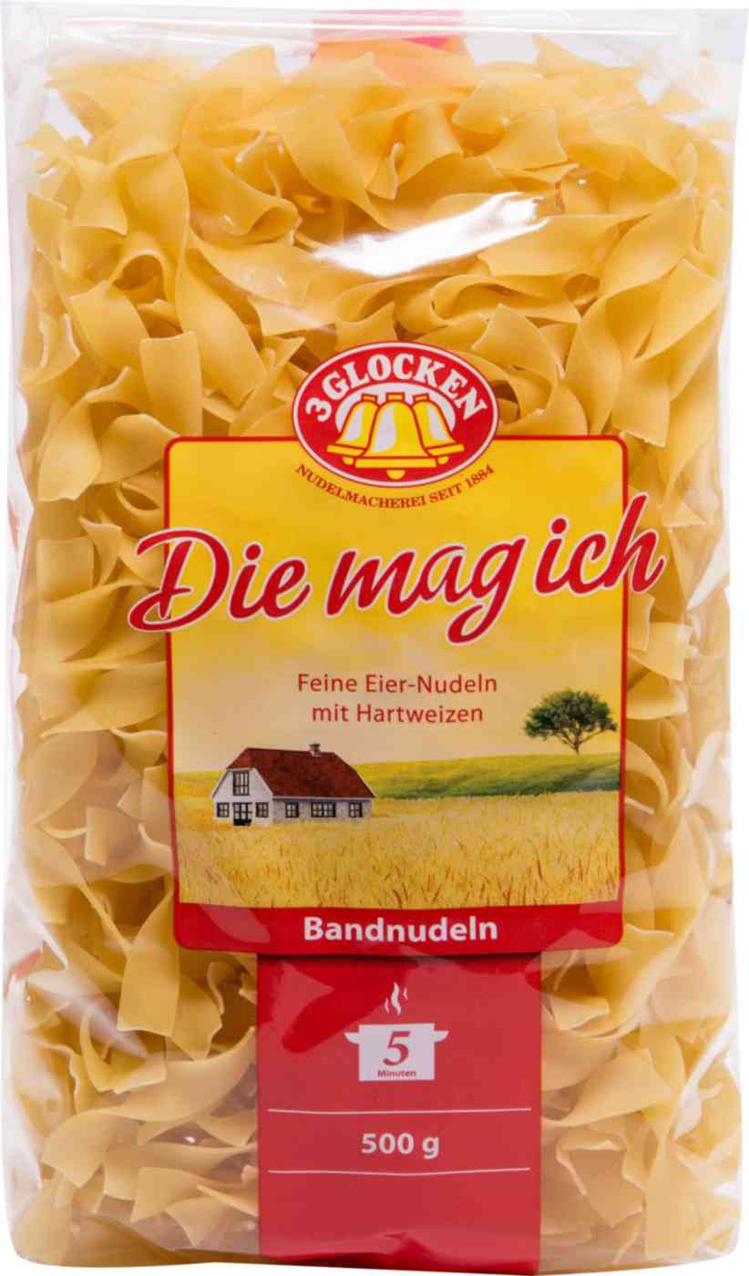 Макаронные изделия 3 Glocken Bandnudeln Die Mag Ich Feine Eier-Nudeln