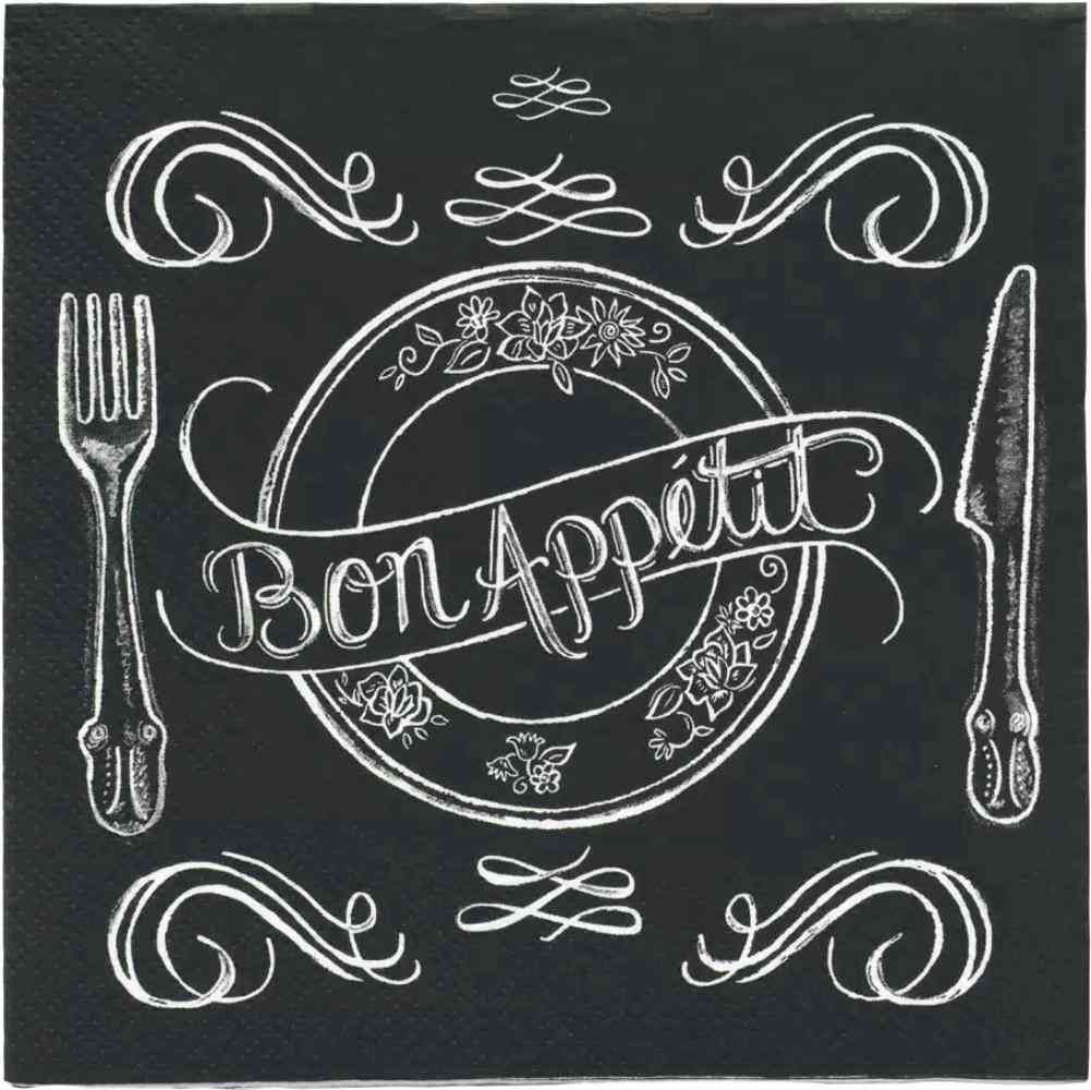 Салфетки декоративные Art Bouquet Bon Appetit 3 слоя цвет: черный