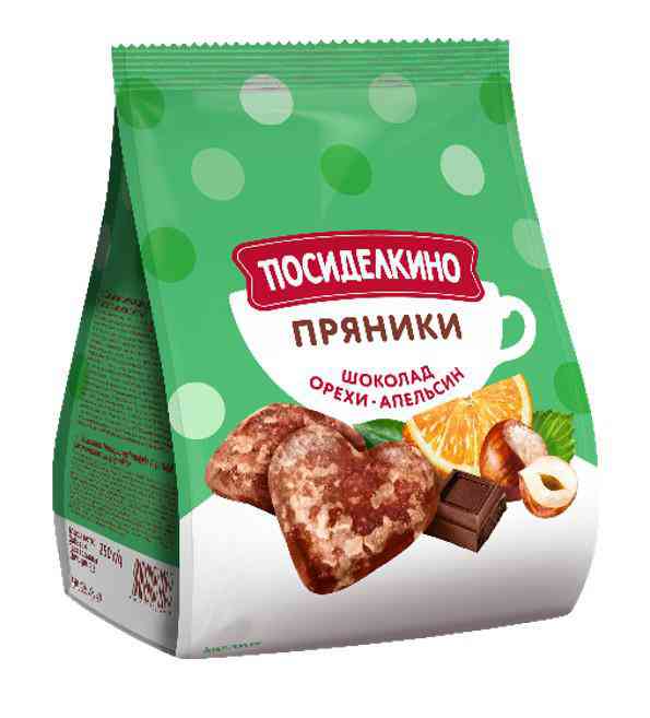 Пряники Посиделкино с шоколадом фундуком арахисом и апельсиновыми цукатами