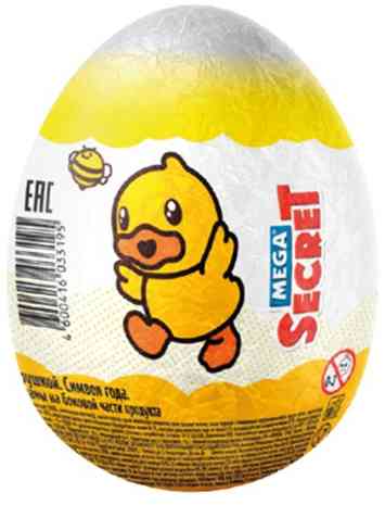 Шоколадное яйцо Mega Secret B.duck с игрушкой в ассортименте