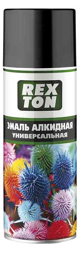 Эмаль алкидная универсальная черная глянцевая REXTON