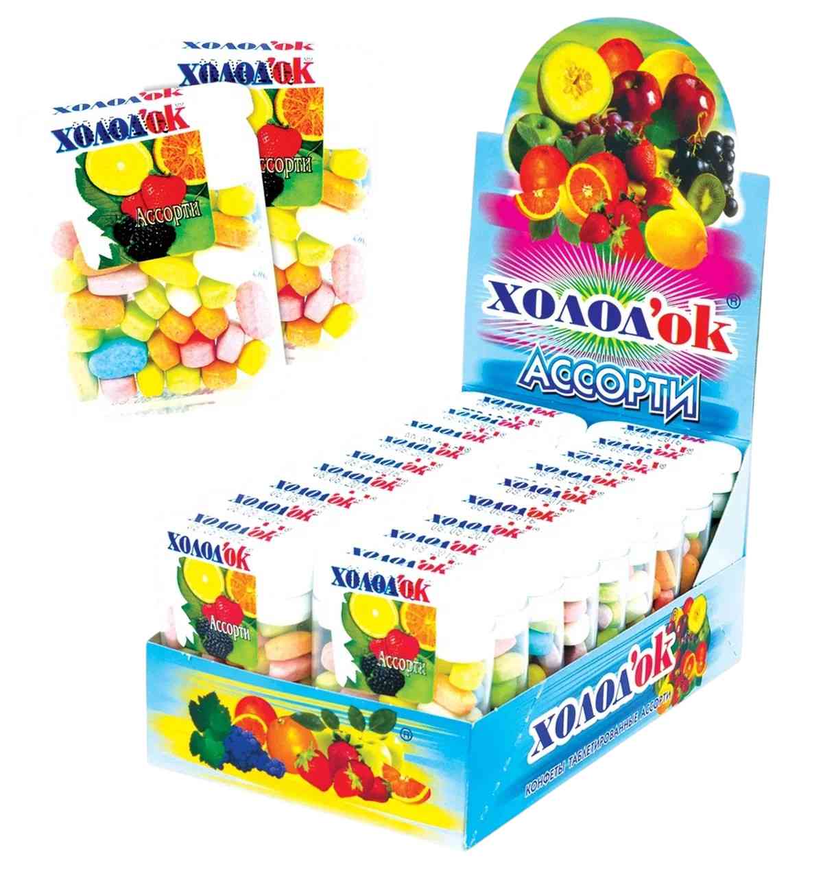Конфеты таблетированные Холодок Ассорти