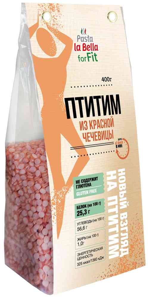 Птитим из красной чечевицы Pasta la Bella for Fit