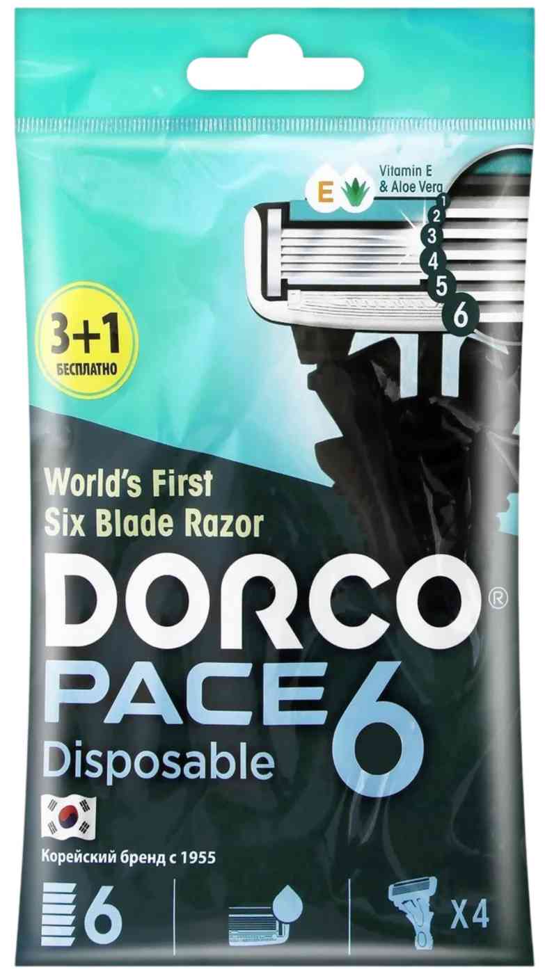 Бритвенный станок одноразовый Dorco Pace Disposable 6