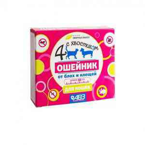Ошейник для кошек 4 с хвостиком от блох и клещей