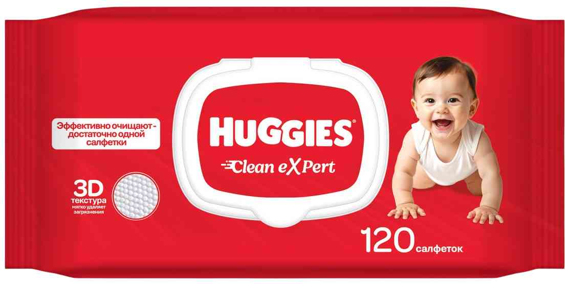 Влажные салфетки детские Huggies Clean eXpert