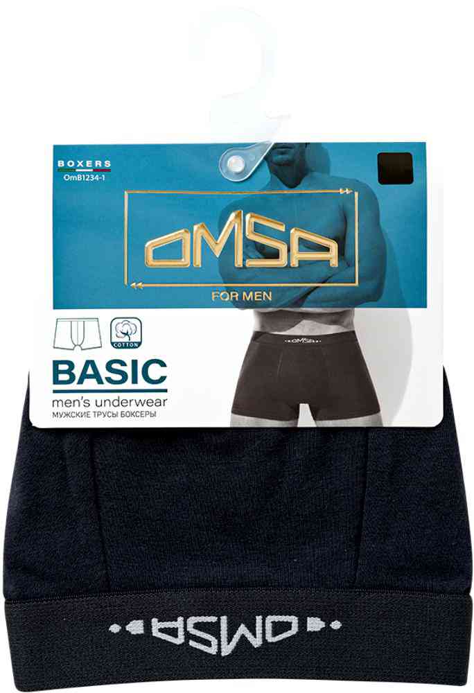 Трусы-боксеры мужские Omsa Basic 1234-1 с открытой резинкой