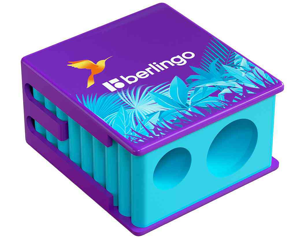 Точилка с контейнером Berlingo Flower art в ассортименте