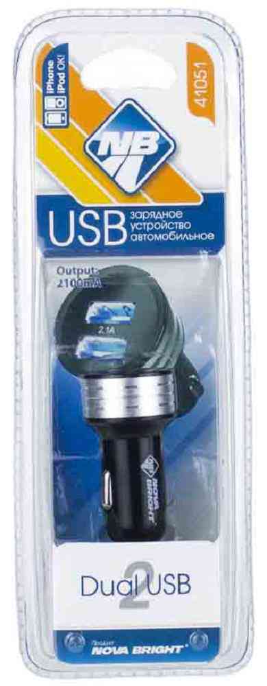 Зарядное устройство автомобильное Nova Bright 2 USB-порта