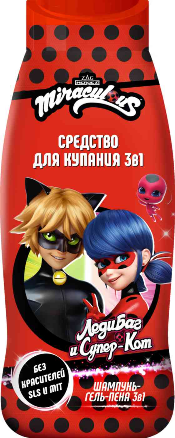 Средство для купания 3в1 детское Miraculous Леди Баг и Супер Кот с 1 года