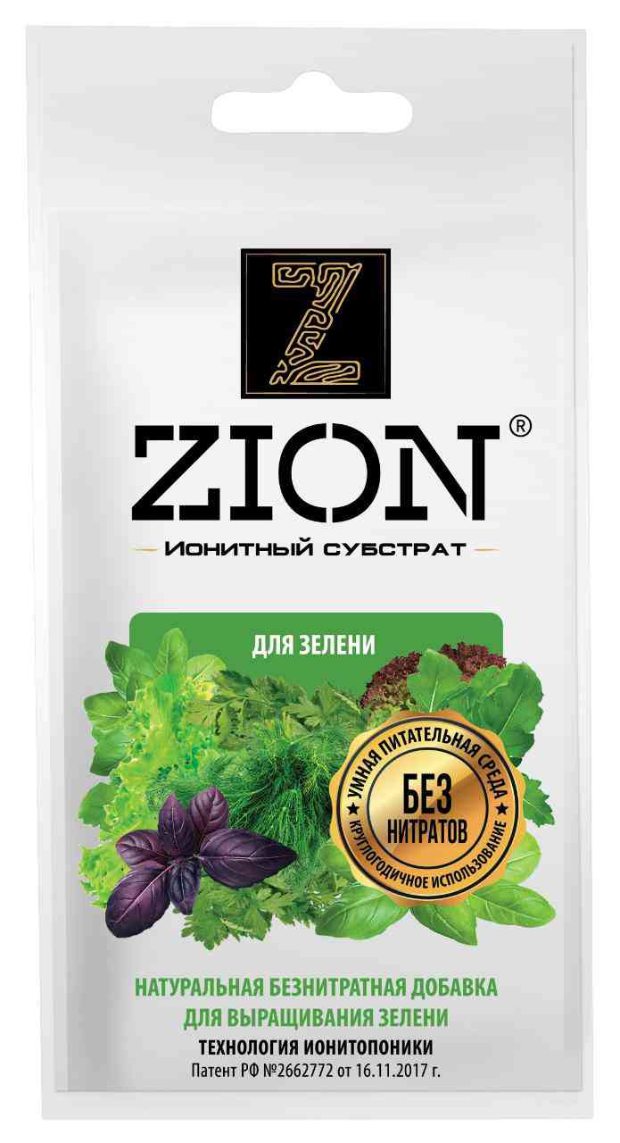 Удобрение Zion Ионитный субстрат для зелени