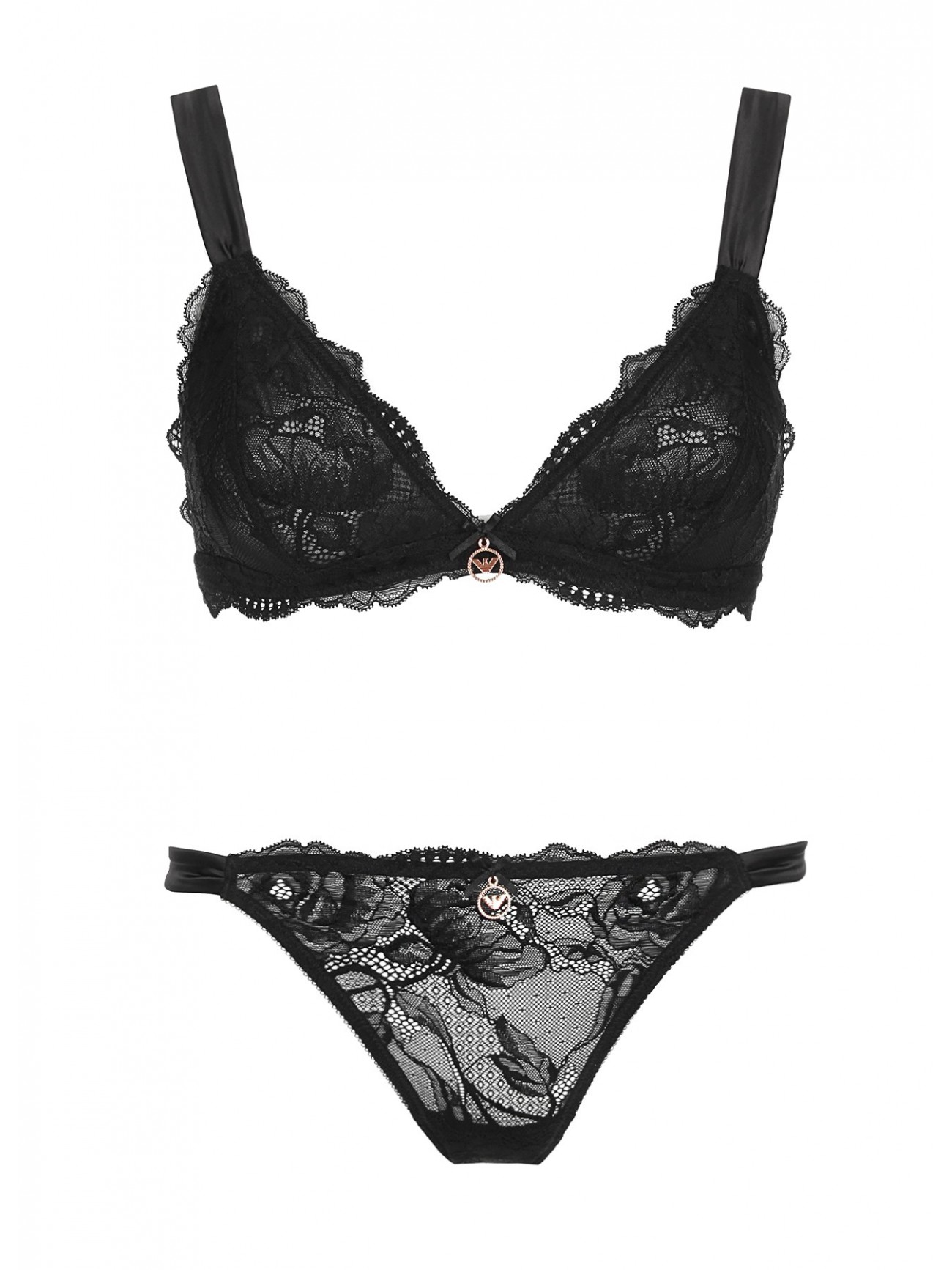 Бюстгальтер + трусы женские Triangle Brazilian Set Armani Emporio Armani 1647133F206