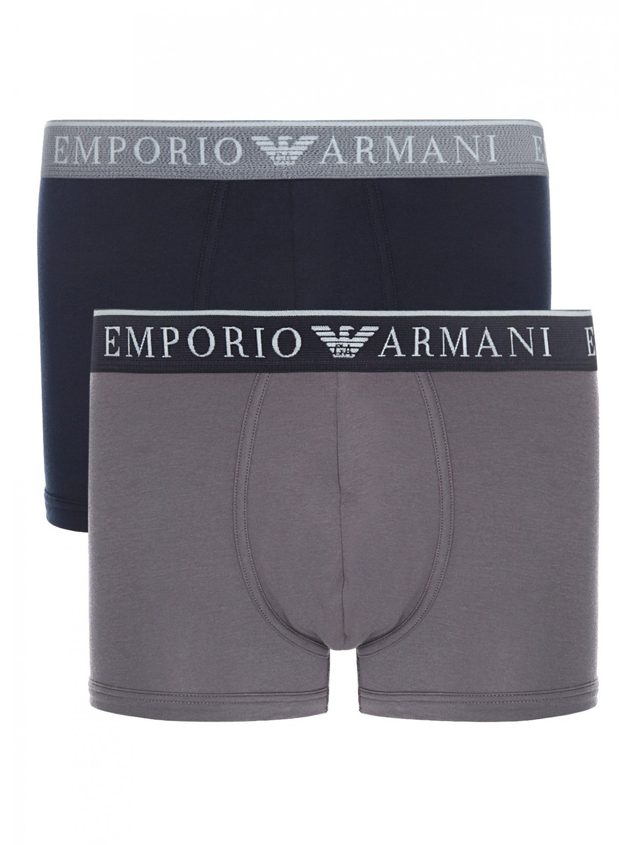 Комплект трусов-боксеров мужских Mens Knit 2-Pack Trunk EMPORIO ARMANI EM000252AF10776