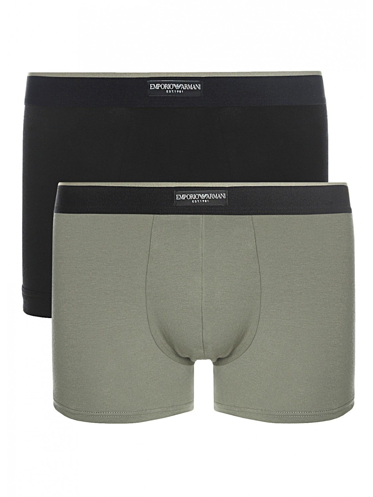 Комплект трусов-боксеров мужских Mens Knit 2-Pack Trunk EMPORIO ARMANI EM000254AF10777