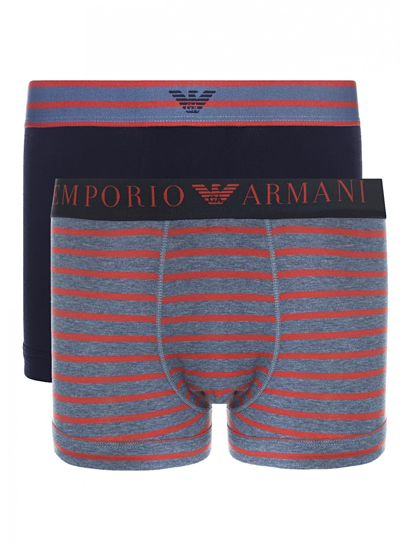 Комплект трусов-боксеров мужских Mens Knit 2-Pack Trunk EMPORIO ARMANI EM000253AF10799