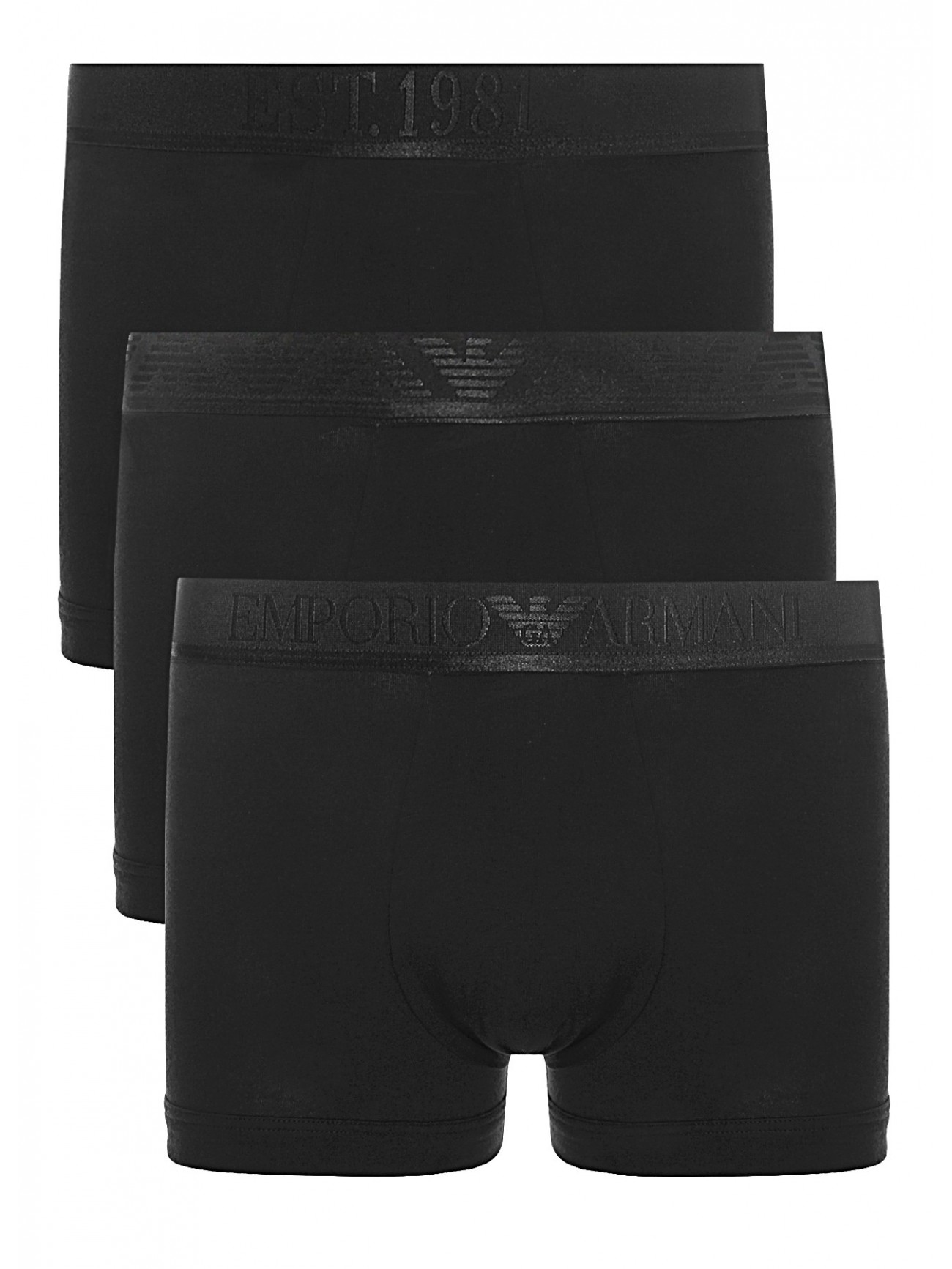 Комплект трусов-боксеров мужских Mens Knit 3-Pack Trunk EMPORIO ARMANI EM000259AF10780
