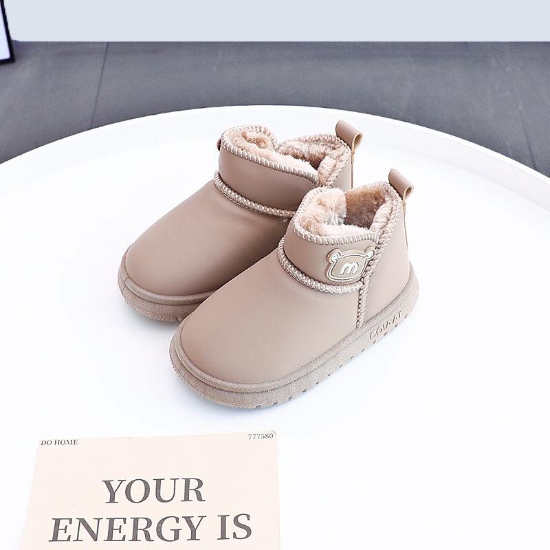 Корейская мода зима новые теплые детские хлопковые сапоги 28 хаки Gtime Shoes