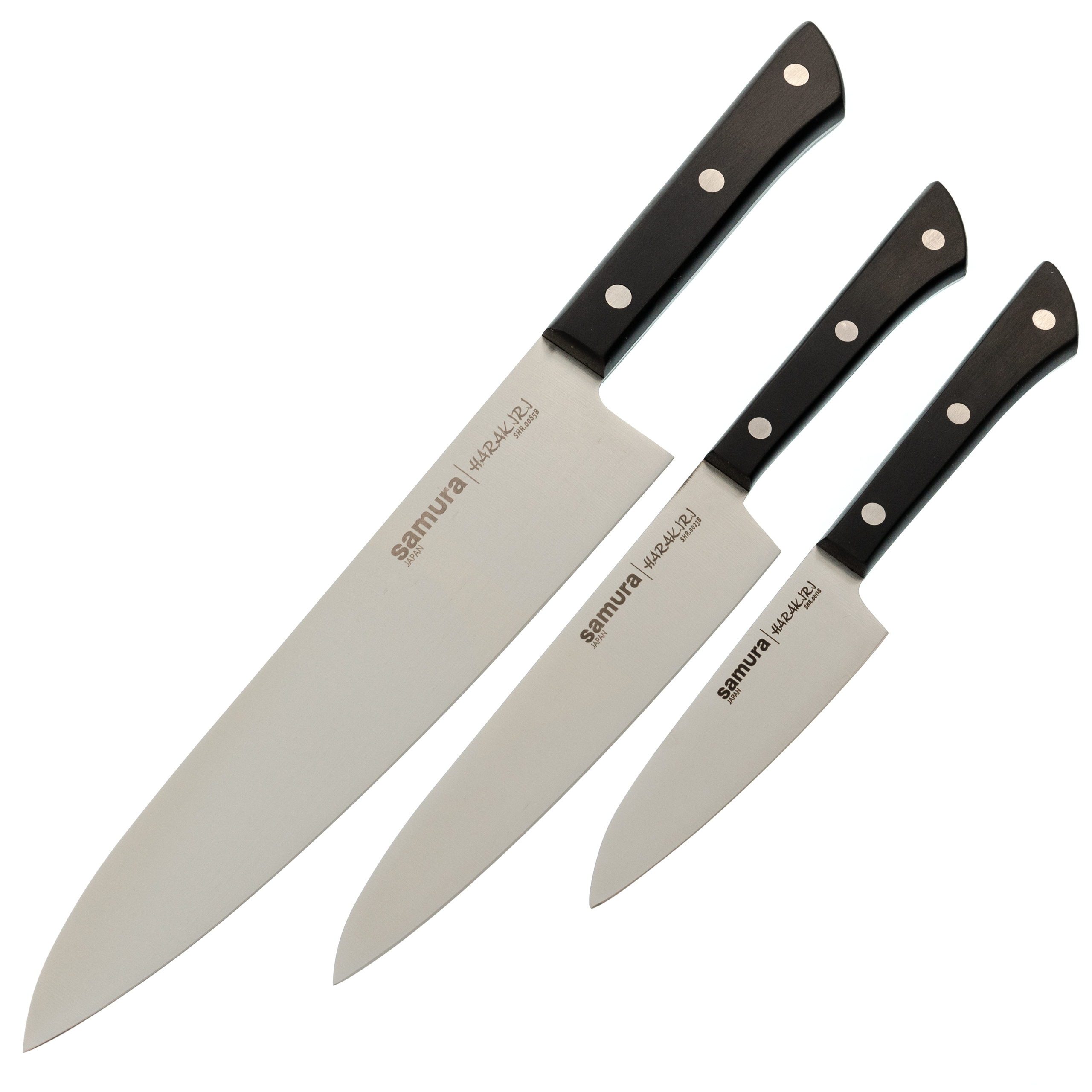 Набор ножей 3 в 1 "Samura HARAKIRI" 11, 23, 85, корроз.-стойкая сталь, ABS пластик