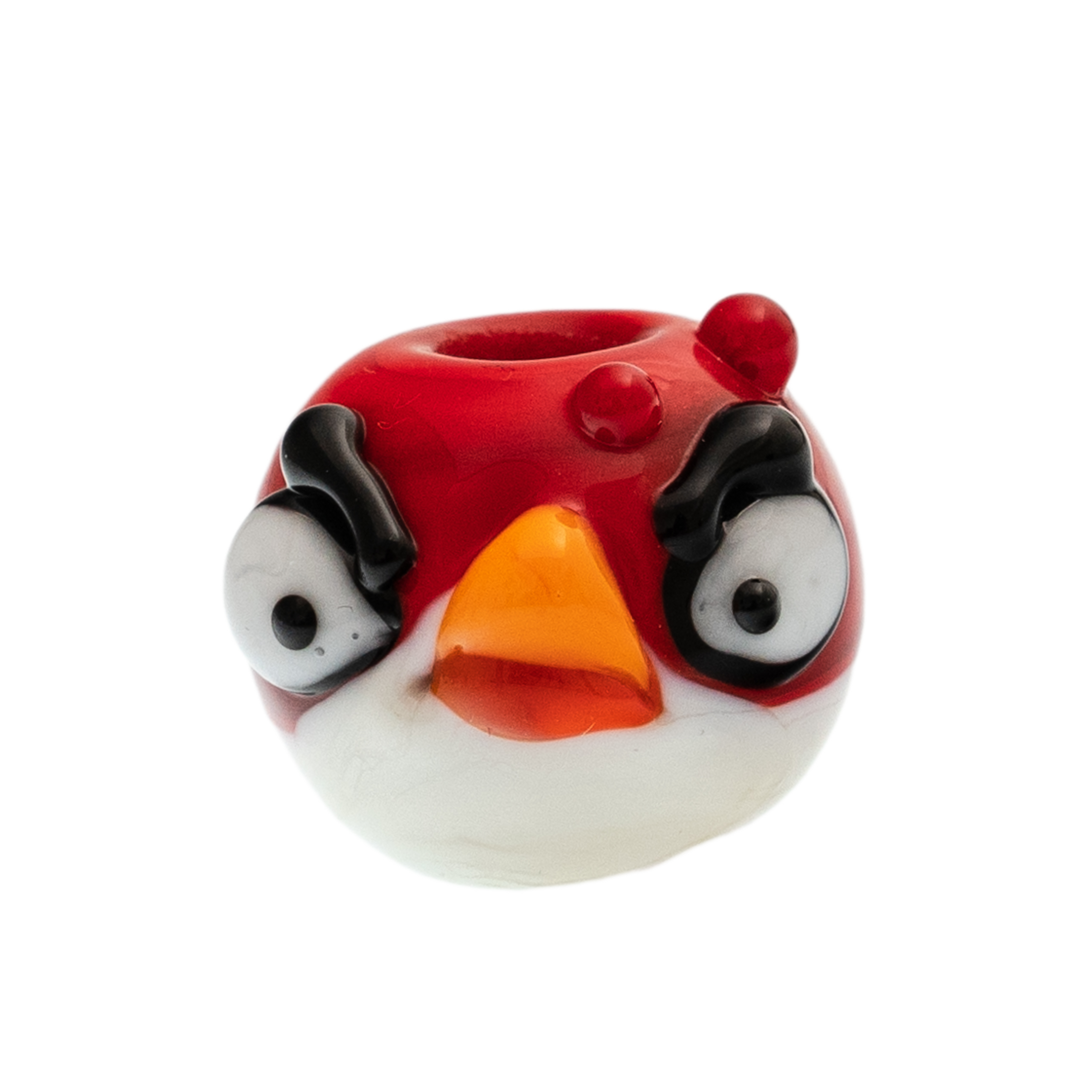 Бусина Angry bird, красная, стекло Огненные Сказки