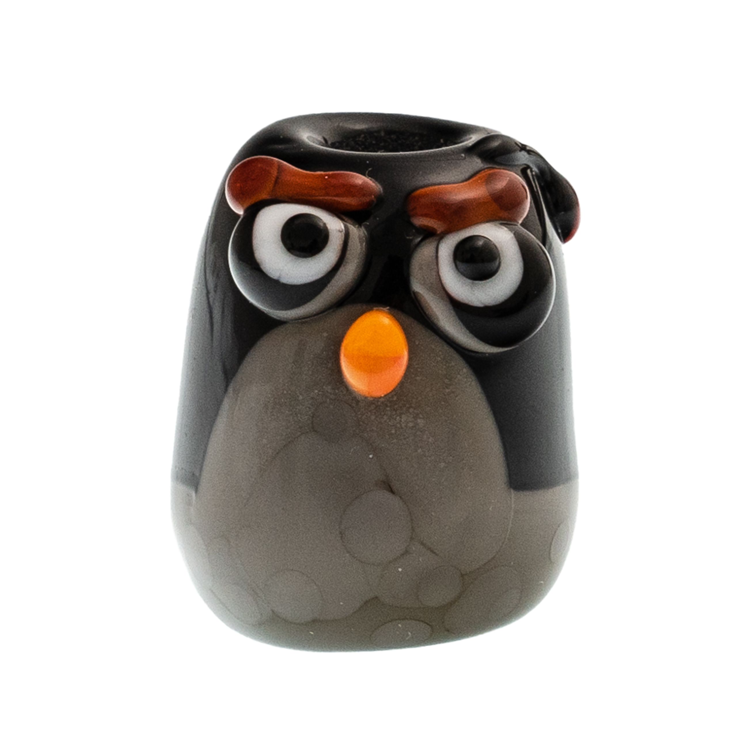Бусина Angry bird, черная, стекло Огненные Сказки