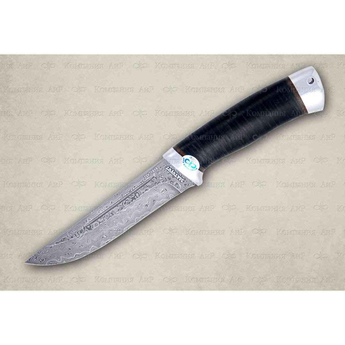 Нож АиР "Бекас", сталь ZDI 1016, рукоять кожа, алюминий