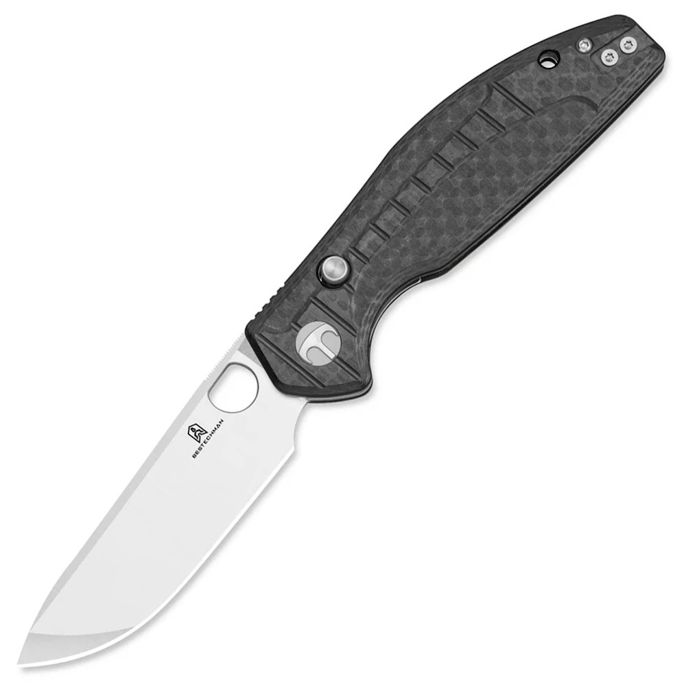 Складной нож Bestechman Angry Owl, сталь D2, рукоять черный карбон Bestech Knives