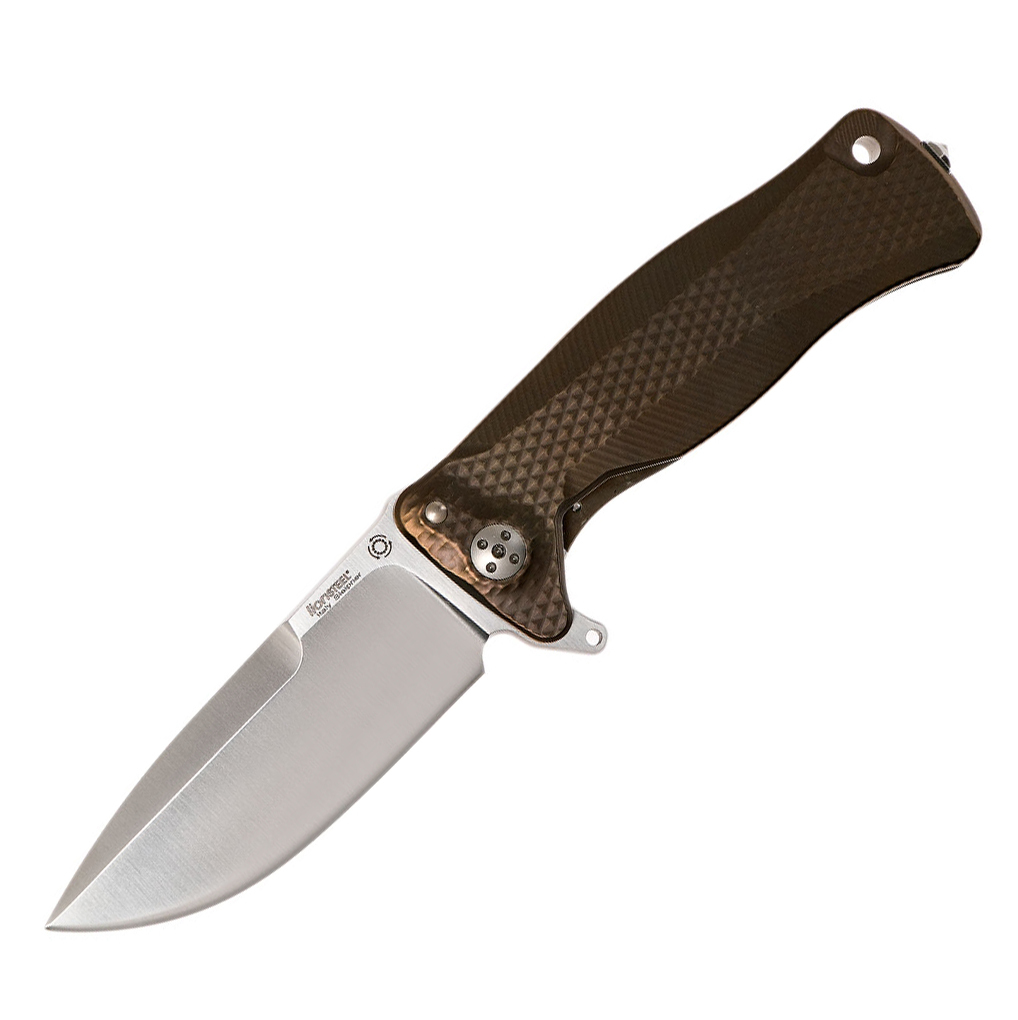 Нож складной LionSteel SR11 B (BRONZE), сталь Uddeholm Sleipner® Satin, рукоять титан по технологии Solid®, бронзовый Lion Steel