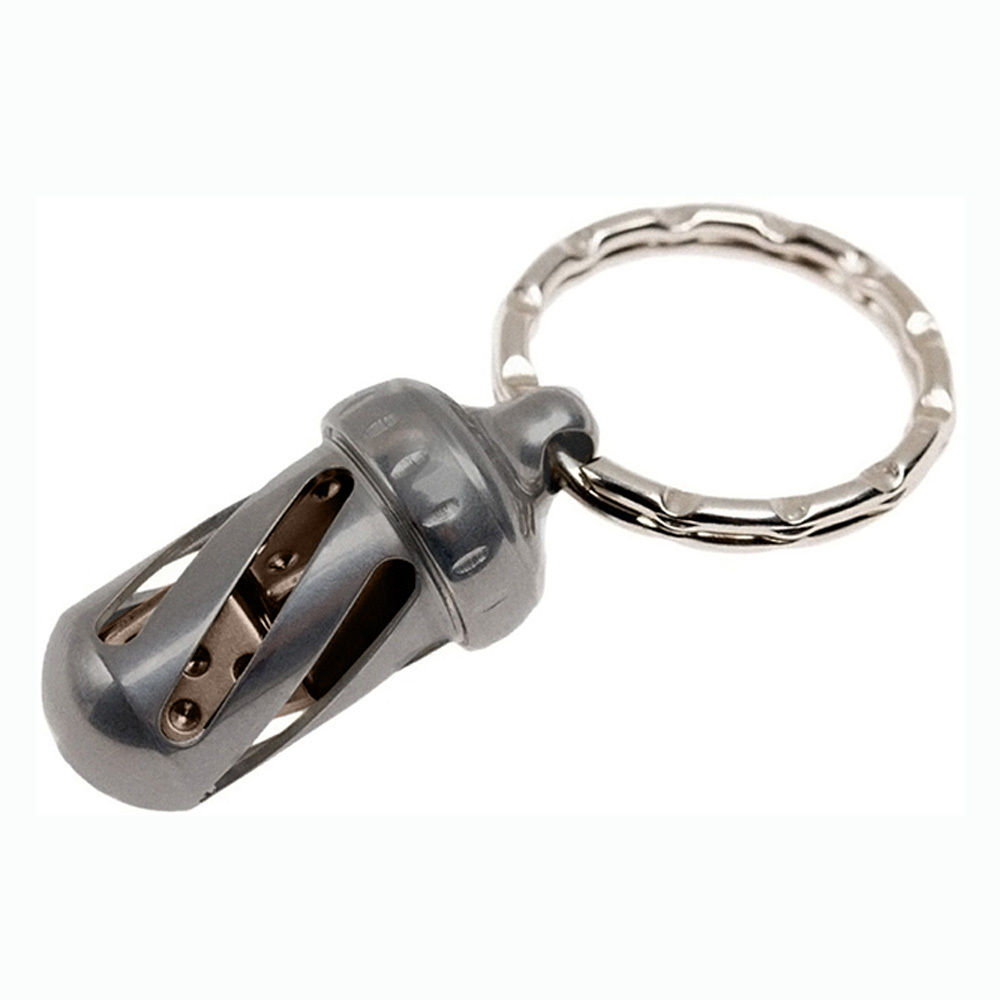 Брелок-капсула с игральными кубиками Acorn Dice Bronze Titanium, Lion Steel, Нержавеющая сталь AISI 440, бронза, L/DD TiBr