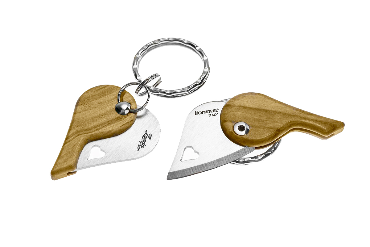 Нож-брелок LionSteel, сталь 440, Lion Beat Olive Pendant, оливковое дерево, L/LB UL Lion Steel