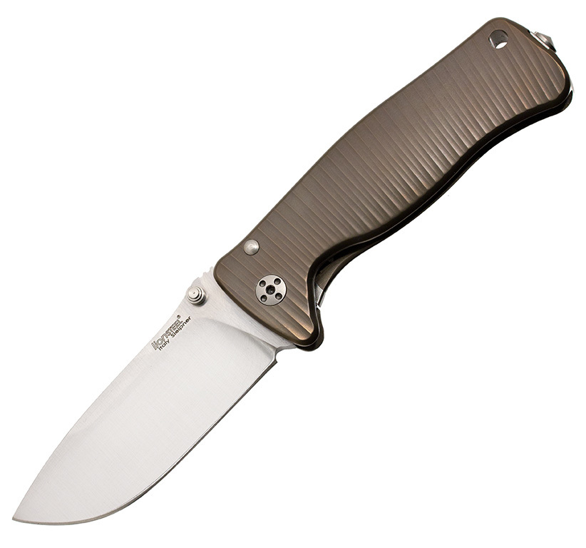 Нож складной LionSteel SR2 B (BRONZE) Mini, сталь Uddeholm Sleipner® Satin, рукоять титан по технологии Solid®, бронзовый Lion Steel