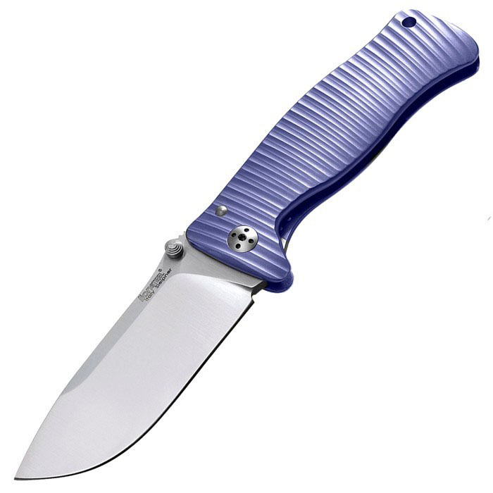 Нож складной LionSteel SR2 V (VIOLET) Mini, сталь Uddeholm Sleipner® Satin Finish, рукоять титан по технологии Solid®, фиолетовый Lion Steel