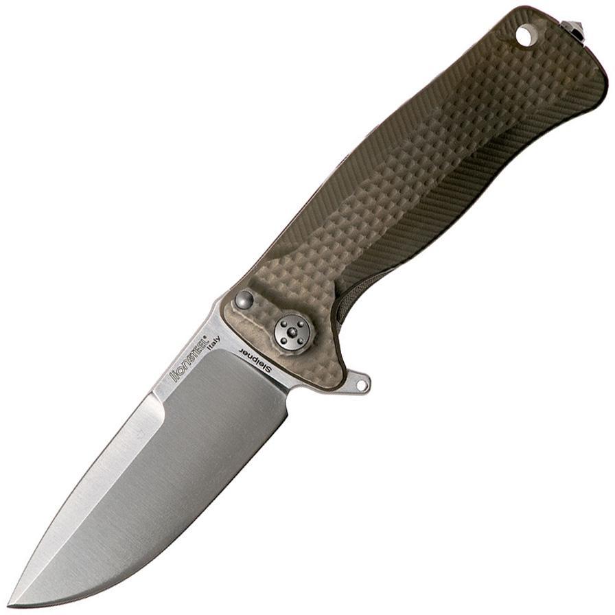 Нож складной LionSteel SR22 B (BRONZE) Mini, сталь Uddeholm Sleipner® Satin, рукоять титан по технологии Solid®, бронзовый Lion Steel