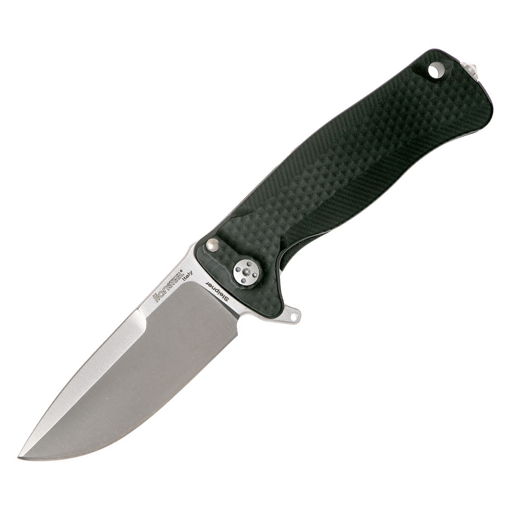 Нож складной LionSteel SR22A BS Mini, сталь Uddeholm Sleipner® Satin Finish, рукоять алюминий (Solid®), чёрный Lion Steel
