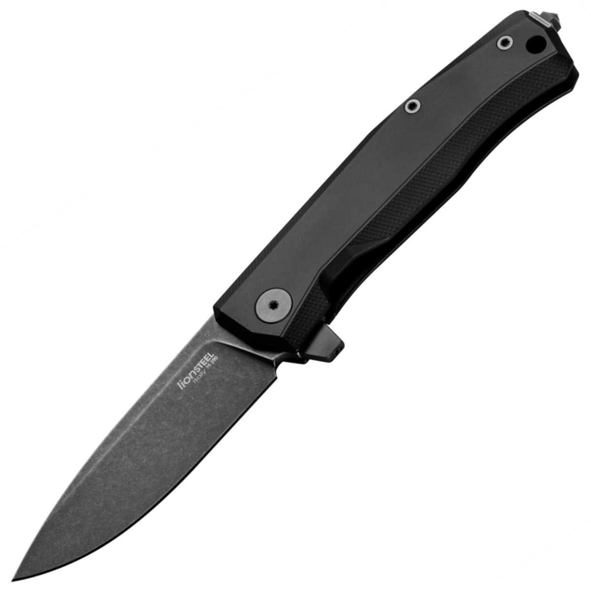 Складной нож Lionsteel MYTO L/MT01A BB, сталь М390, рукоять алюминий, черный клинок Lion Steel