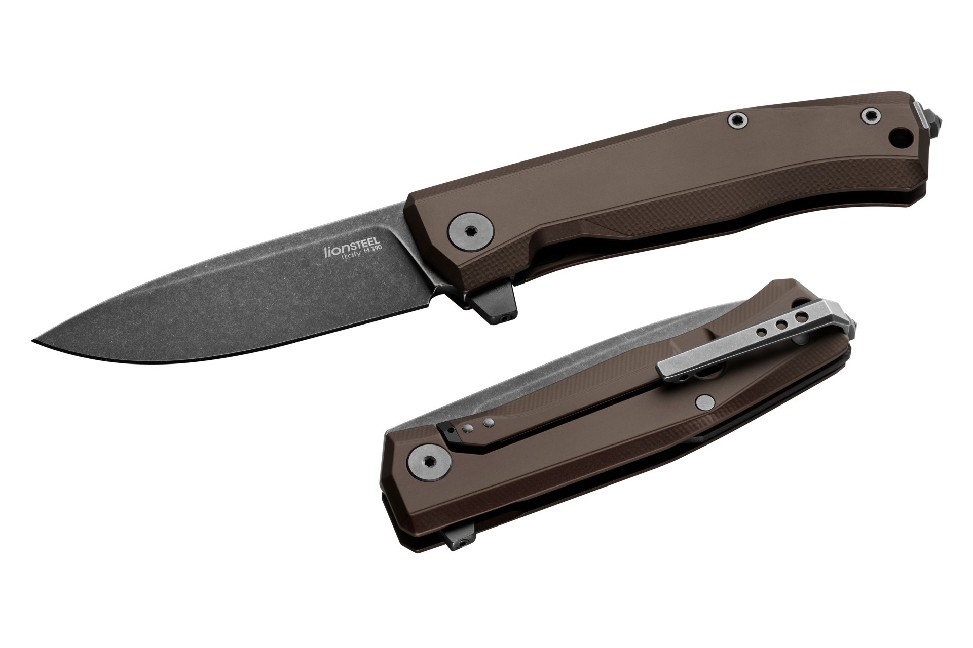 Складной нож Lionsteel MYTO Black, сталь М390, рукоять алюминий Lion Steel